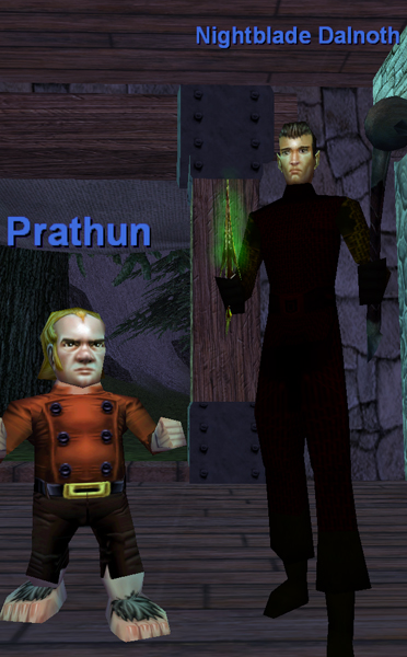 Prathun & Dalnoth holding the 1st ever Rogue Epic Weapon 2.0